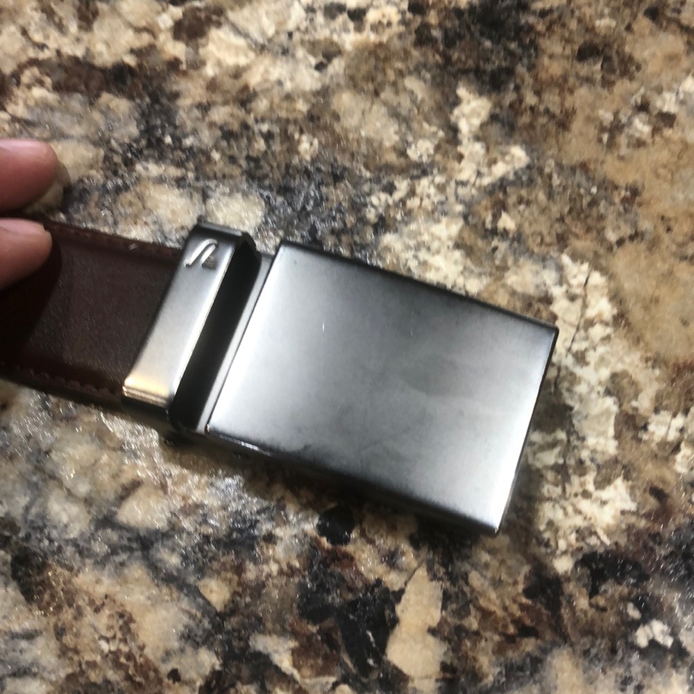 Mission Belt Mocha Brown Leather Alloy Buckle - S